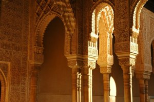 Pillars in the Court of Lions, Alhambra, Granada, Spain (2011)